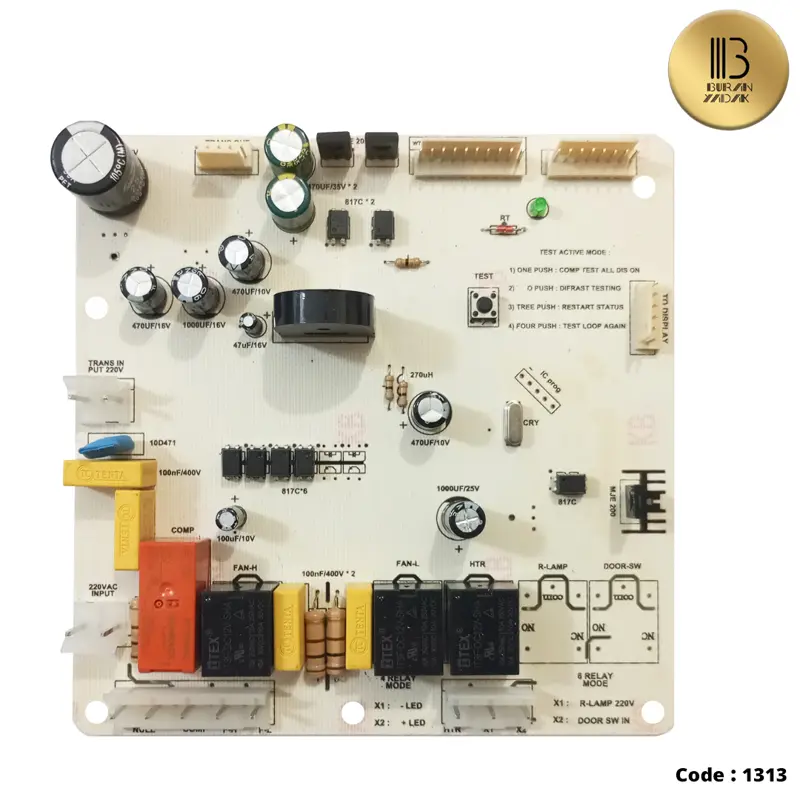 برد 4 رله یخچال و فریزر عرض  دونار85(ورژن جدید)